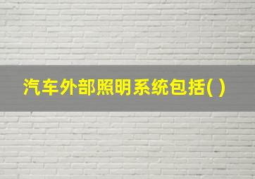 汽车外部照明系统包括( )